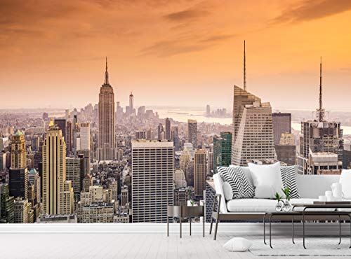 Foto da cidade papel de parede - cidade de Nova York - decoração de imagem mural de parede Manhattan Cityscape Vista aérea