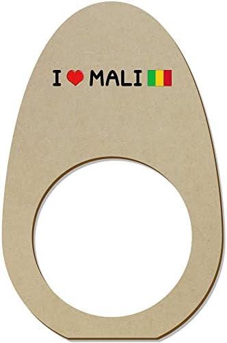 Azeeda 5 x 'eu amo Mali' Ringos/suportes de guardanapo de madeira