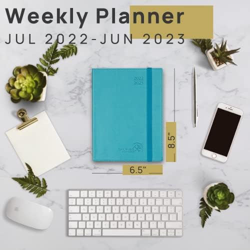 Poprun Planner 2022-2023 Planejador de Ano Acadêmico, planejador semanal e mensal com horários horários, guias mensais,