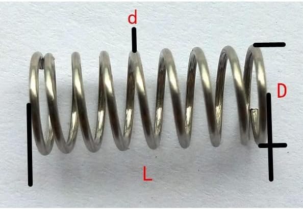 VEDEMO 0,9 mm de aço inoxidável compressão do fio externo do fio de mola de 6 a 12 mm de comprimento 15-50 mm 10pcs
