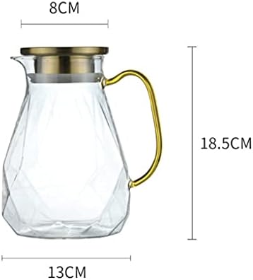 SDFGH 1.6L Tule de vidro transparente Conjunto de água fria quente jarro transparente cafeteira home water chaleira