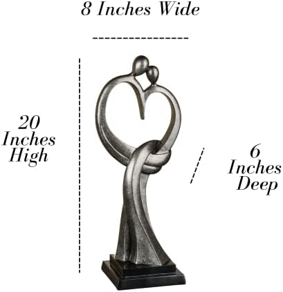 Touch of Class Everlasting Love Sculpture Silver One Tamanho - 8 W x 6 D x 20 H