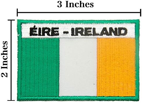 A-One European Union Logo Patch + Irlanda Flag EMBLEM, Patch de bandeira bordada do país, apliques nacionais de ícone, ferro no