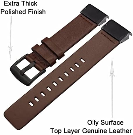 Murve 26 22 22 mm Sport Sport Leather Band Strap Bracelet Raplel para Garminix 6x 6s Pro 5x 5 5s mais 3HR 935 945 Pulseira
