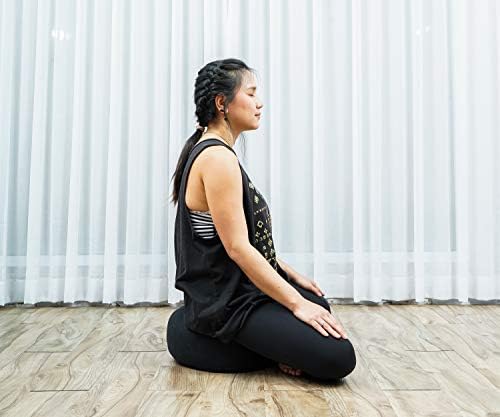 Leewadee Zafu travesseiro mini-almofada de meditação redonda para exercícios de ioga, travesseiro pequeno de piso cheio de kapok ecológico, 1 polegada