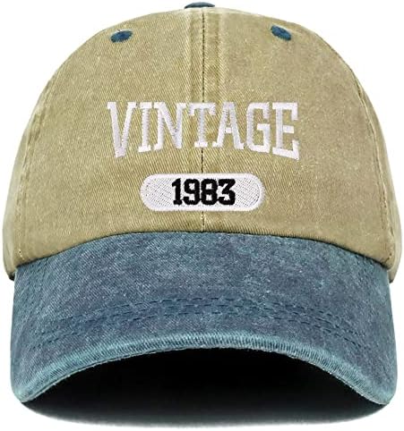 Trendy Apparel Shop Vintage 1983 Bordado 40º aniversário Coroa macia de algodão lavado