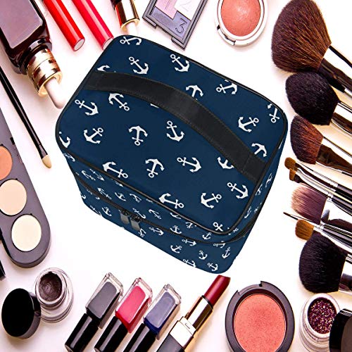 Bolsa de maquiagem âncora náutica Caixa de trem para mochila de saco de viagem cosmética para mulheres símbolos