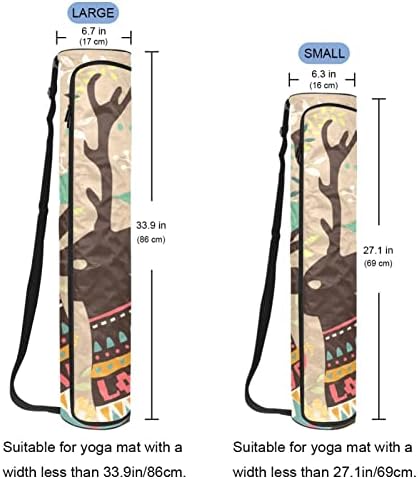 Bolsa de tapete de ioga ratgdn, veado de Natal com esboço de esboço Exercício