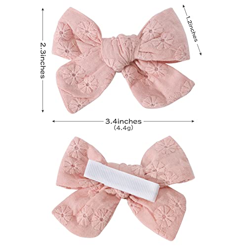 20pcs cabelos de cabelos de bebê arcos para meninas totalmente forrado não deslizante para meninas de cabelo acessórios de clipe para meninas crianças crianças em pares de 3,4 polegadas