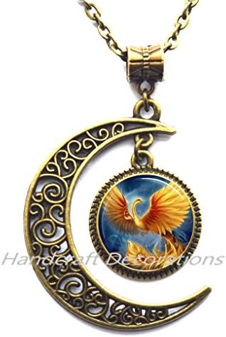 Colar de Phoenix, pingente de Phoenix, jóias de Pheonix, charme de Phoenix, colar masculino ， Phoenix Jewelry Fantasy Bird Phoenix.f152
