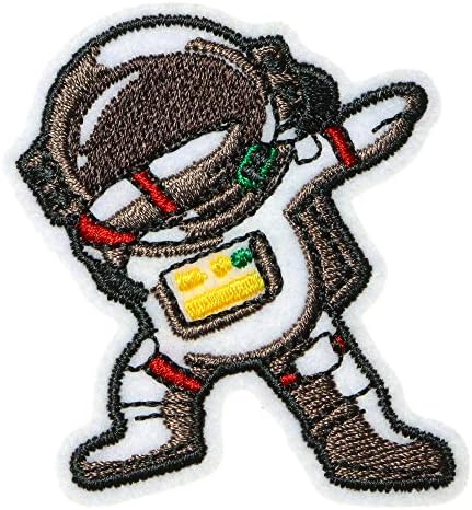 JPT - astronauta desfrute de apliques bordados Ferro/costurar em patches Blachado de logotipo Cute