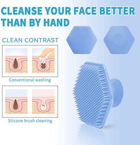 Esfrifador de face de silicone para homens, esfoliante suave e massageador, escova de limpeza facial de lavagem de silicone