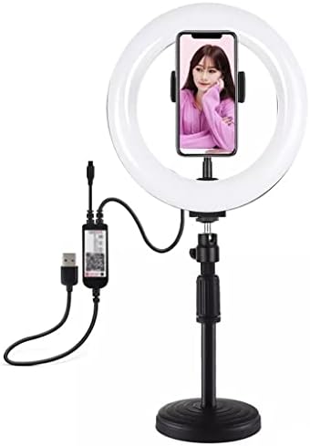 Lmmddp 7,9 polegadas superfície curva RGBW Ring Light Photo Lamp Controle Remoto Dimmível com Suporte de Phone Selfie Video