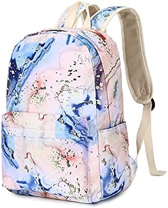 Backpack for Teen Girls School Laptop Mackpacks Middle School College Marble Bookbags