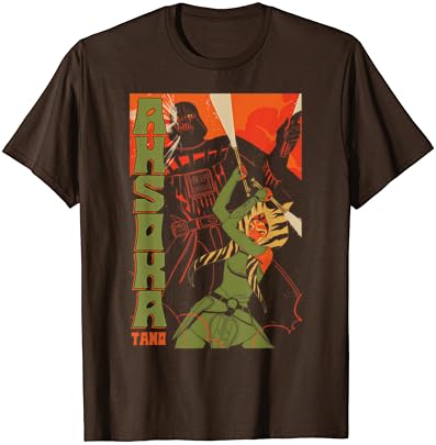 Star Wars Classic Ahsoka Tano e Darth Vader Vintage Poster T-shirt