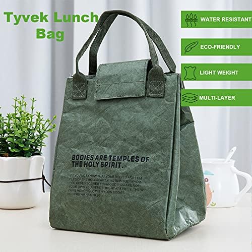 Bolsa de lanchonete Eszkd Tyvek isolada para almoço grande bolsa reutilizável Recipiente de alimentos térmicos durável