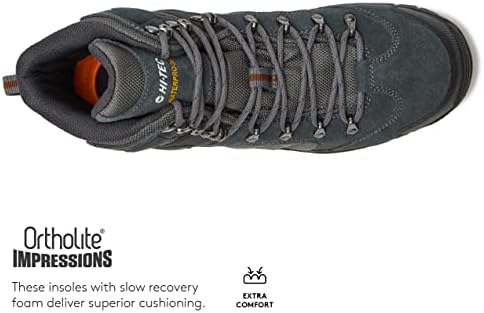 Hi-Tec Black Rock WP Mid Men's Permo impermeável botas, mochila leves e respiráveis ​​e sapatos de trilha