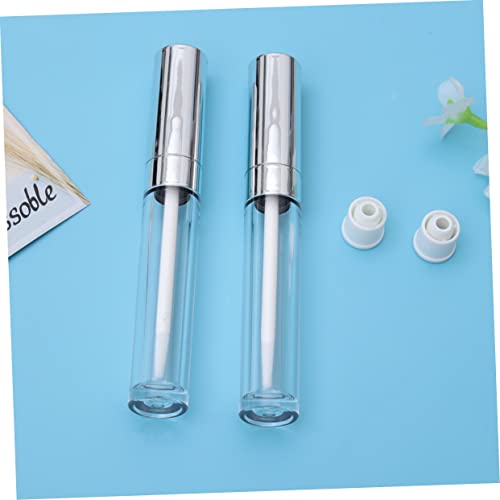 Fomiyes 6pcs Mini Batons Amostra Recipientes de Plástico Clear Recipientes de plástico DIY O organizador de maquiagem Lip Balmy Dispenser Tubes de Lipstick