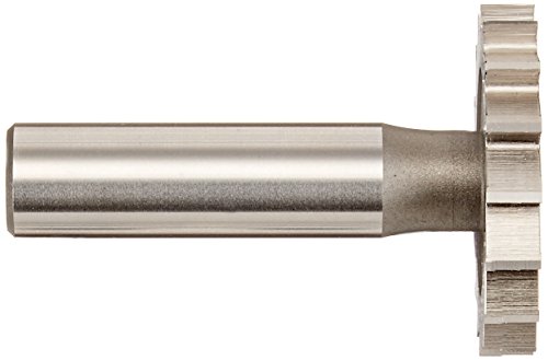 Keo 69331 Cuttador de KeySeat de largura estreita de aço de alta velocidade, acabamento não revestido, haste redonda, diâmetro de haste de 1/2 , diâmetro do cortador de 1-1/2, 16 dentes retos, 15/64 Largura da face
