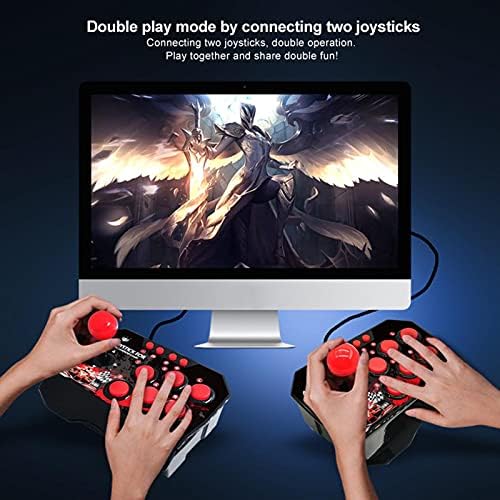 Cheng-Store 4 em 1 USB Wired Stick Game Joystick Retro Arcade Joystick Fighting Controller para PS3/Switch/PC/Android