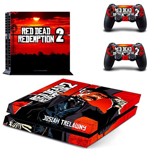 Game Gred Deadf e Redemption PS4 ou PS5 Skin Stick para PlayStation 4 ou 5 Console e 2 Controllers Decal Vinyl V8635