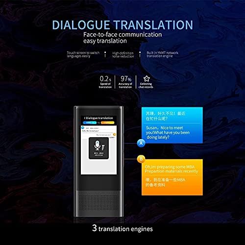 LXXSH 3.0 AI Tradutor Dispositivo de voz portátil Viagens de negócios Smart Travel Arabic Learning 117 Máquina de tradução de idiomas