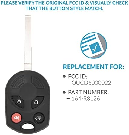 Substituição KeleSless2Go para Ford Transit Remote Head Key 164-R8126 com Chip Transponder
