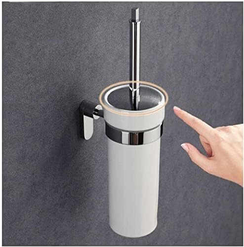 Escova de vaso sanitário pincel de vaso sanitário e suporte de parede de montagem na parede porta -escova, escova de vaso sanitário