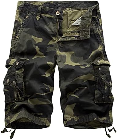 Short de camuflagem masculina de Jeke-DG Shorts atléticos de treino de ginástica multi-bolsos de carga militar