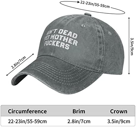 Ain't Dead-Mother-Mother-Fuckers Trucker Hat For Men Mulheres jeans Cowboy Baseball Caps Chapéus de pai angustiado