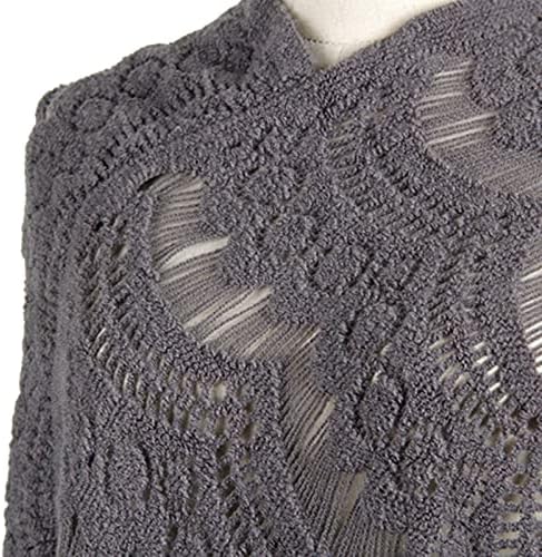 Mulheres de comprimento médio crochê de crochê ocaso pesar irregular suéter suéter capa xale malha suéter shains de xale quente para