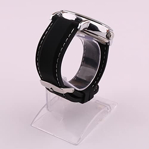 MMBAY Anti-Sweat Black Rubber Silicone Watch Band 18mm 20mm 22mm 24mm 26mm 26mm Sporty Wrist Watch Acessórios Strap Combine todos os