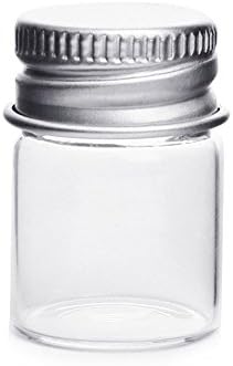 lasenersm 10pcs/5ml de amostra vazia garrafas de vidro Jarras de frascos de cotoners com tampas de parafuso, transparente