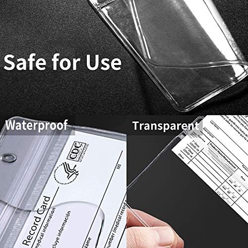 Pacote 10 Pack Universal Card Protector - 4,25 x3.75 Titulares de distintivos de capa Sleeve à prova d'água de vinil para