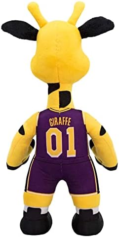 Bleacher Creaturas Los Angeles Lakers Giraffe 10 Mascote Figura- um mascote para brincar ou exibir