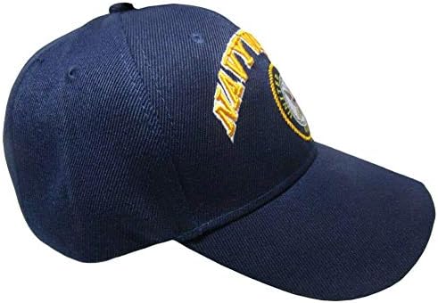 O veterano da Marinha dos EUA licenciou Shadow Borded Ball Cap Cap Hat de Tamanho Blue