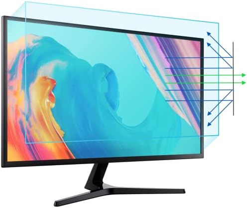 F Forito Protetor de tela de TV anti -azul de 32 polegadas Blue, filtro de tela de bloqueio de luz azul anti -brilho compatível com