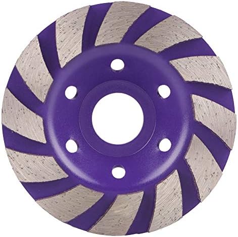 Disco de roda de moagem de superfície de copo, 100 40rpm 100mm x 5mm 6 orifícios Roda de polimento de segmento de diamante