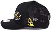 Ariat Black Snapback Oil Field Rubber Logo Patch Cap