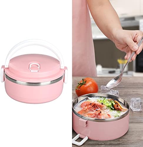 Lunhana de Yemirth, 2 camadas 304 Aço inoxidável Isolada térmica Hot Food Recipientes de almoço portátil adulto infantil