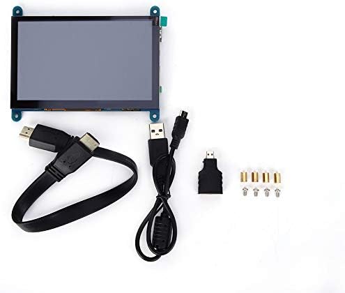 Viagasafamido Tela LCD de 5 polegadas, HDMI HD 5 pontos Capacition Touch Monitor Mini PC Monitor 800 x 480 Driver livre USB para tela
