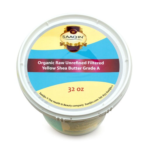 Filtrado de manteiga de karité orgânica e cremoso de manteiga orgânica autêntica e cremosa 32 oz