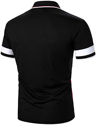 Camisa masculina próxima a algodão clássico de lapela de mangas curtas camisa polo