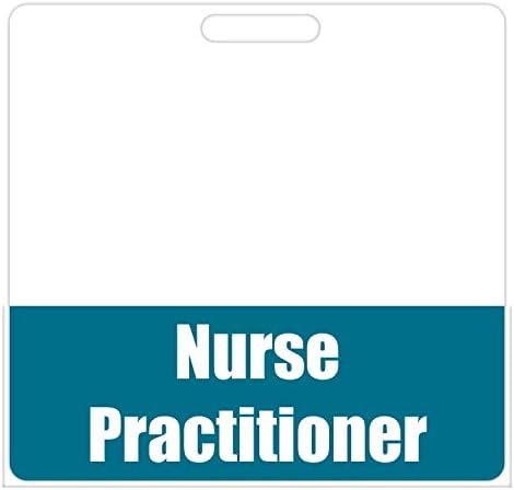 Crachado de praticante de enfermagem Buddy - tags de crachá de serviço pesado horizontal para NP - cartão de identificação de crachá
