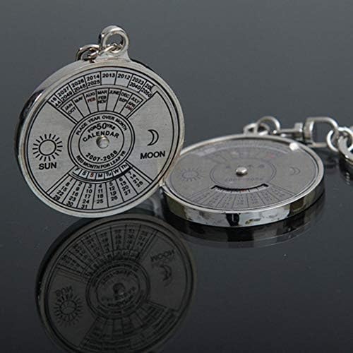 GPPZM 50 anos de calendário -chave Mini Metal Ring Compass Keyring Keyfob Caminhando Ferramentas de sobrevivência de esportes ao ar livre