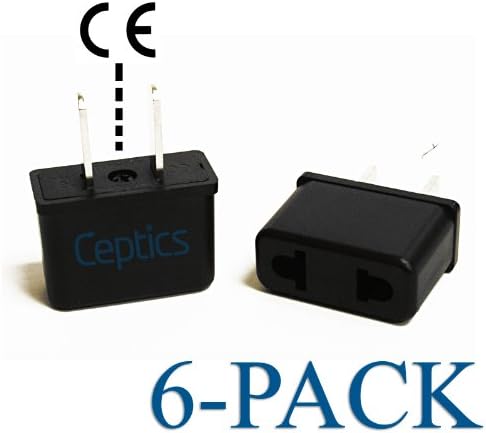 Ceptics USA American Plug Adaptador, Europa Ásia China para nós 2 pinos Adaptador Tipo C para digitar A adaptador de