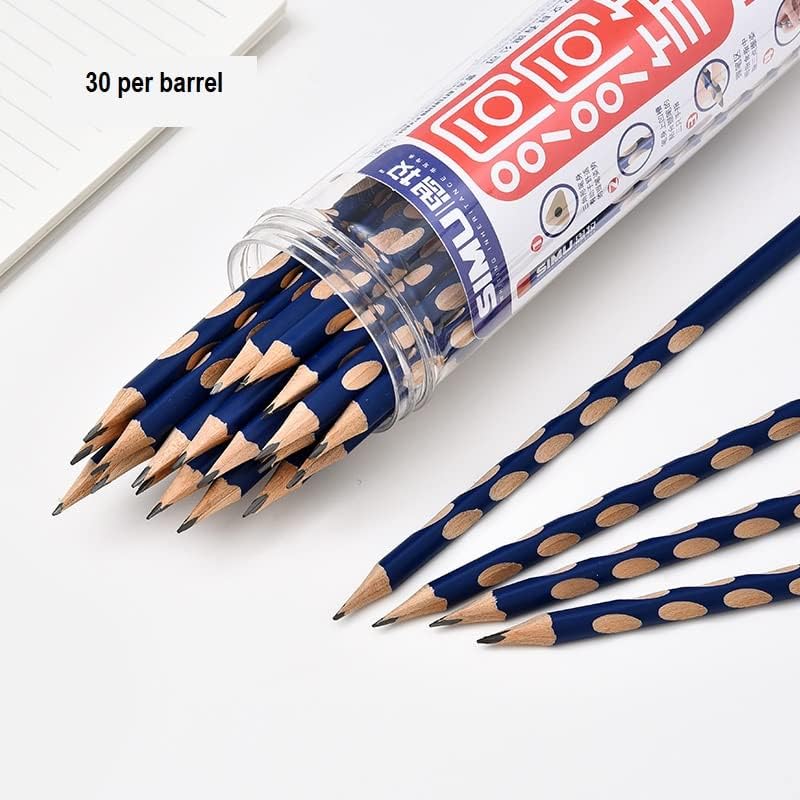 30 Lápis de aderência corretiva para crianças, lápis triangular e canetas de escrita para estudantes da escola primária
