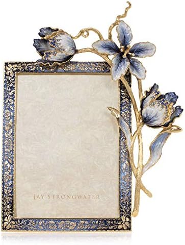 Jay Strongwater Margery Tulip 5 x 7 quadro - Delft Garden Blue