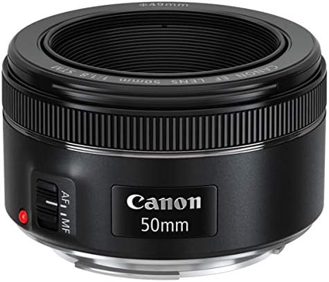 Canon EF 50mm f/1.8 STM LENS, pacote com filtro UV com revestimento multi -revestido de 49 mm, pano de limpeza de microfibra