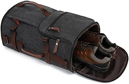 Backpack de mochila de ginásio Backpack de lona vintage com compartimento de sapatos para laptop de caminhada esportiva